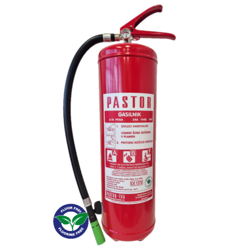 Gasilnik F6-FF LI-ON Pastor – fluorine-free penasti gasilnik za lithium-ion baterije